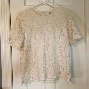 Madewell lace short sleeve top